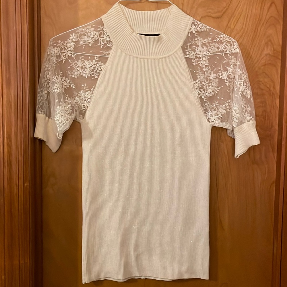 Adrienne Vitadini Shimmer Top, Large